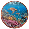 5 oz Copper Great Barrier Reef Natural Wonders with Acrylic Case