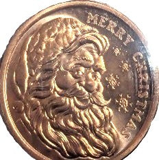 Merry Christmas 2024 1 oz Copper Round
