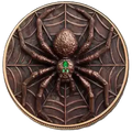 5 oz Copper Spider with Glow in the Dark Markings with Acrylic Case