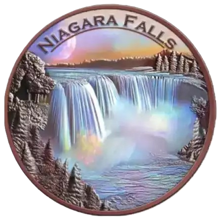 5 oz Copper Niagara Falls Natural Wonders with Acrylic Case
