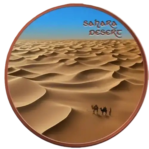 5 oz Copper Sahara Desert Natural Wonder with Acrylic Case