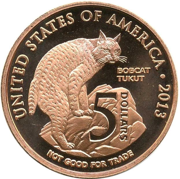 1 oz copper Los Coyotes Bobcat Tukut