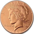 1921 Peace Dollar 1 oz Copper Round