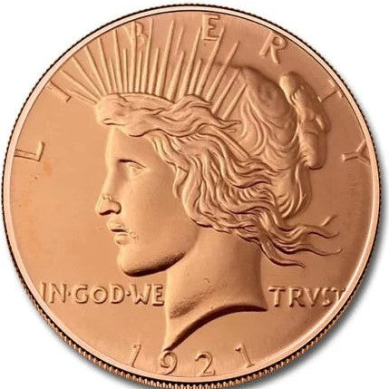 1921 Peace Dollar 1 oz Copper Round