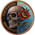 5 oz Copper Round - Memento Mori 5,000 Mintage With Acrylic Case