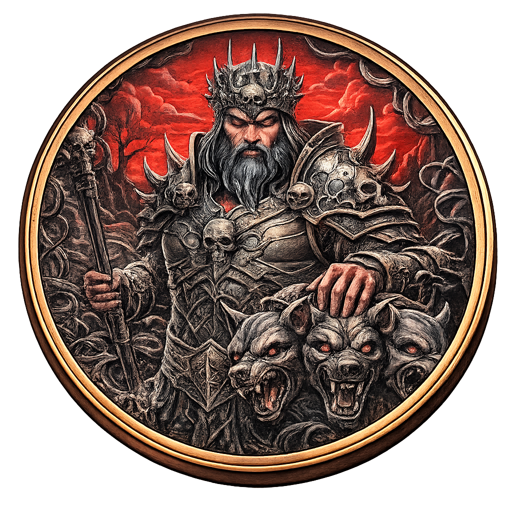 5 oz Copper Round - 2026 Liberia Cerebus Hades 5,000 Mintage With Acrylic Case