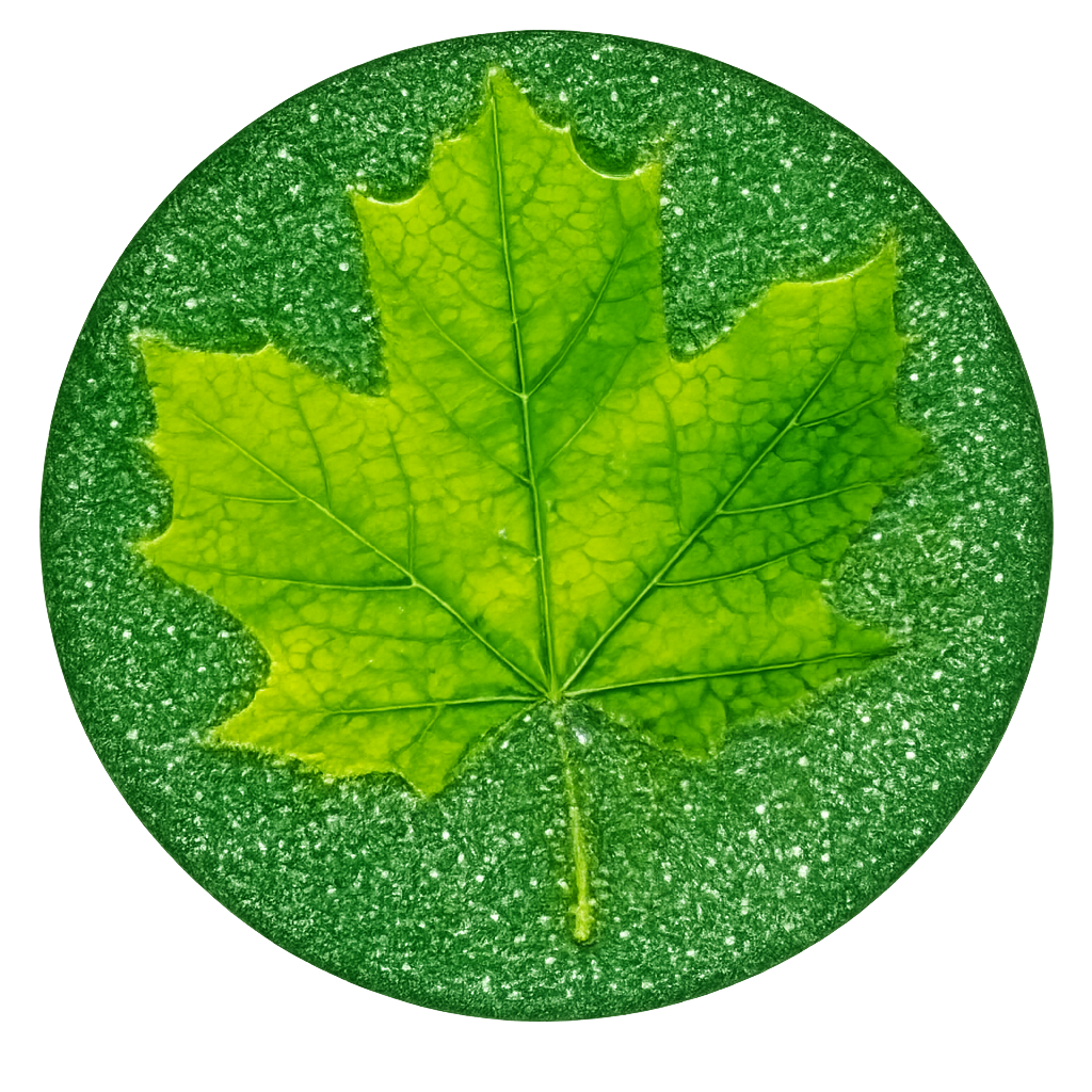 1 oz Copper Spring Maple Limited Edition Numbered Out of 5,000 "Diamond Dusted"