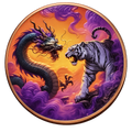 5 oz Copper Dragon Vs Tiger