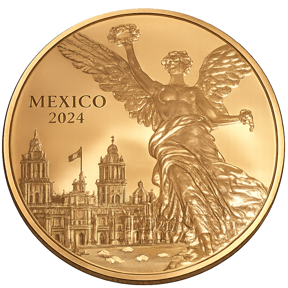 5 oz Copper - 2024 Mexican Libertad Reverse Proof in Acrylic Case