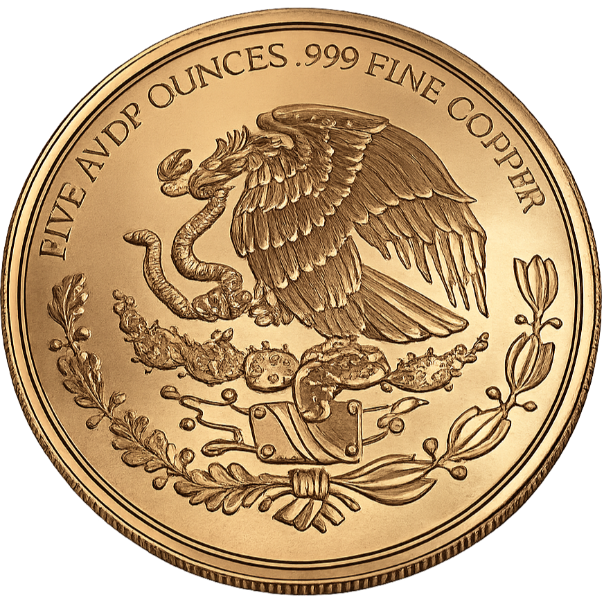 5 oz Copper - 2024 Mexican Libertad Reverse Proof in Acrylic Case