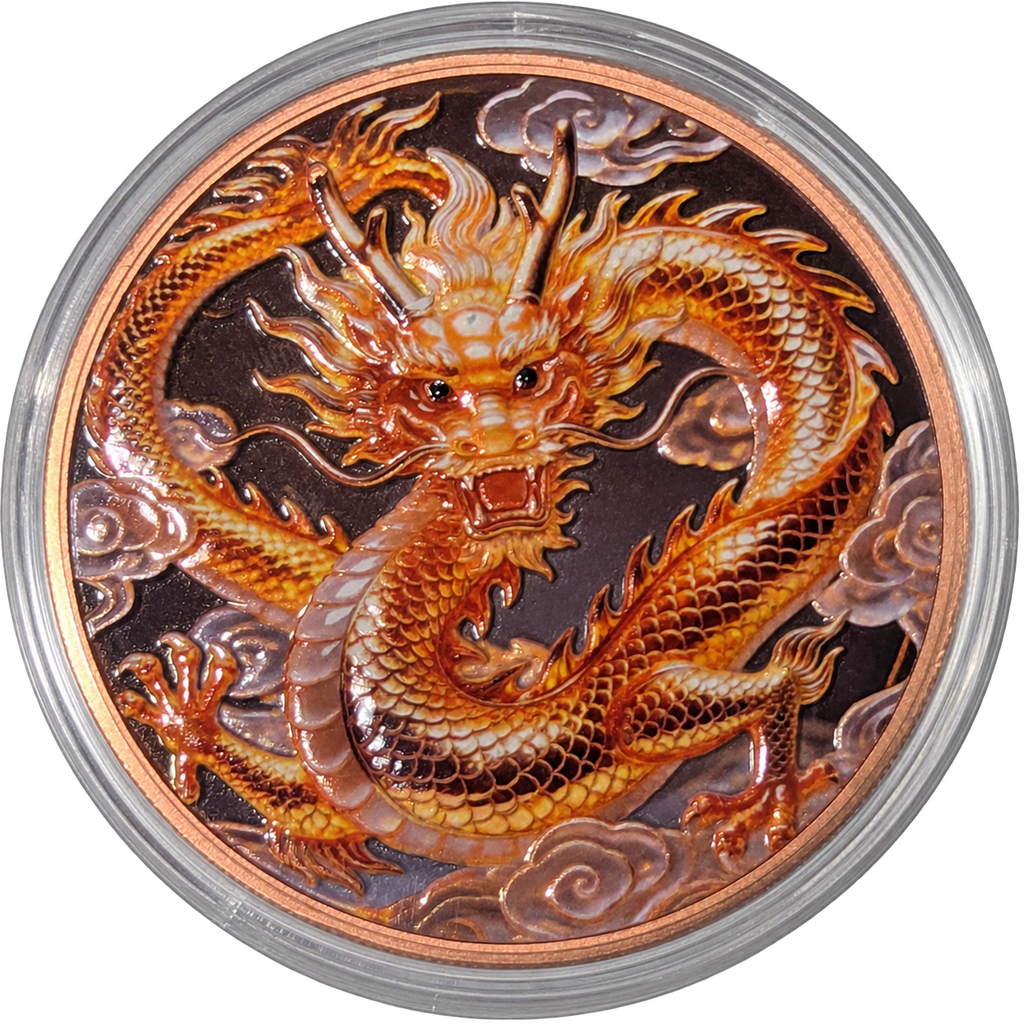 5 oz Copper Storm & Golden Dragon High Relief 2026