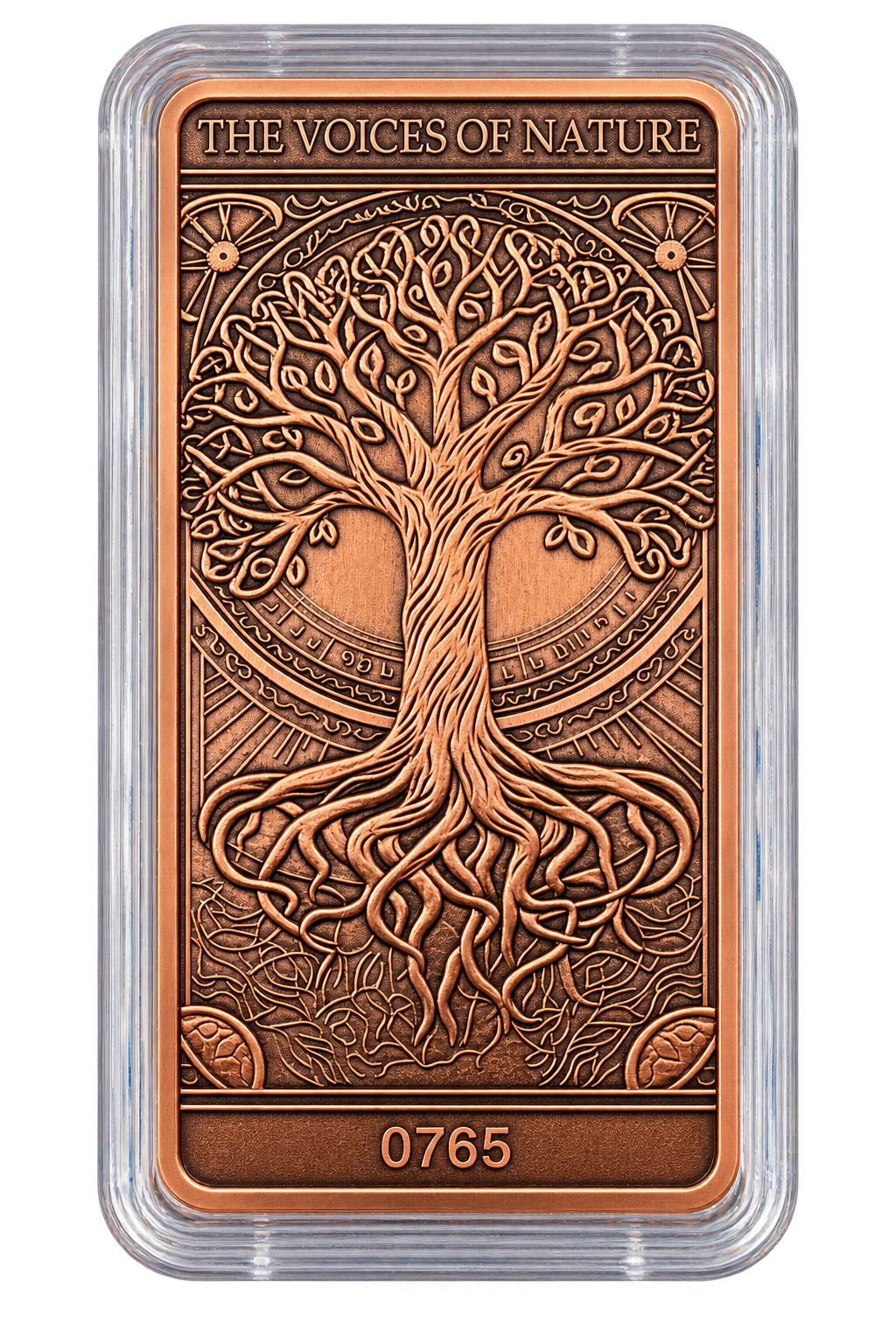 10 oz Copper Bar The Savannah's Heart Lion in Capsule #765/1,000 Mintage With Acrylic Case