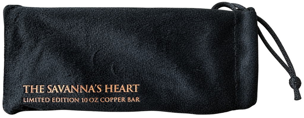10 oz Copper Bar The Savannah's Heart Lion in Capsule #765/1,000 Mintage With Acrylic Case