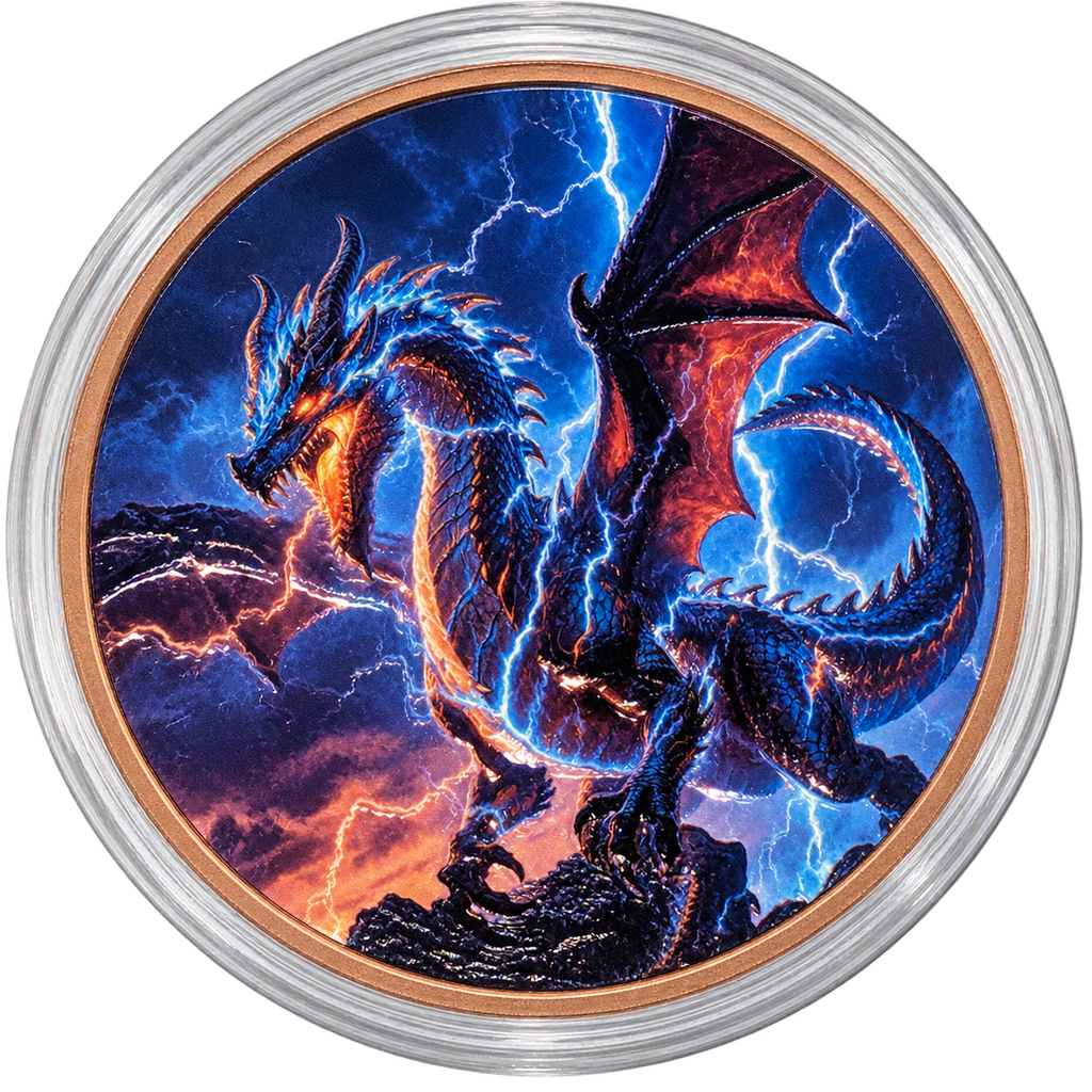 5 oz Copper Storm & Golden Dragon High Relief 2026