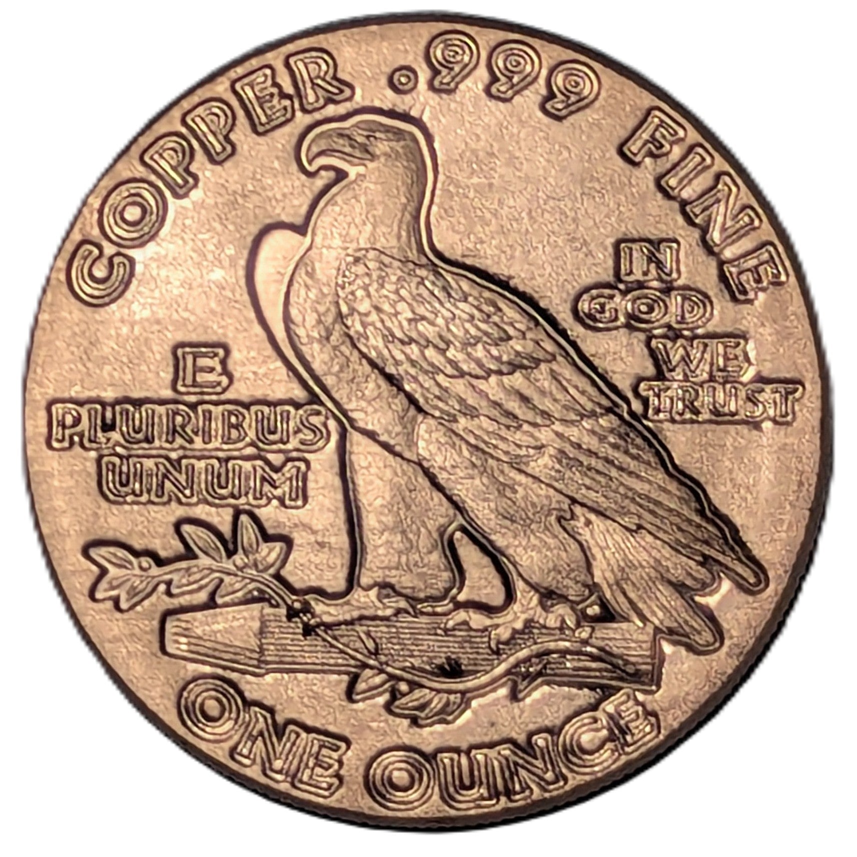 1911 Indian Head Incuse 1 oz Copper Round