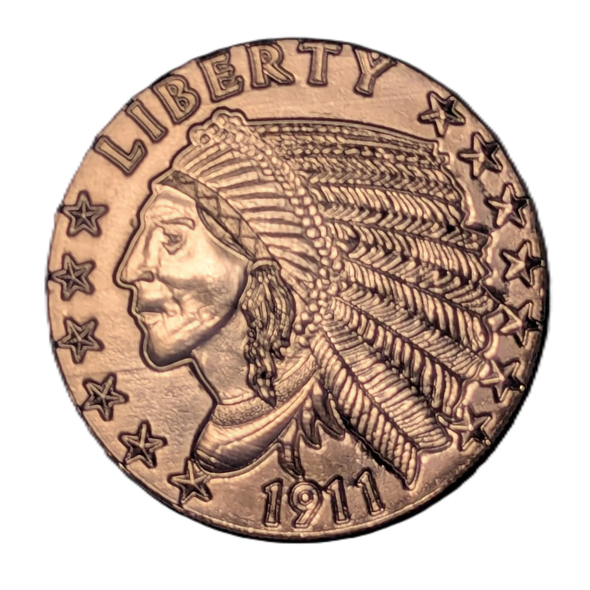1911 Indian Head Incuse 1 oz Copper Round