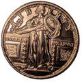 Standing Liberty Quarter 1 oz Copper Round