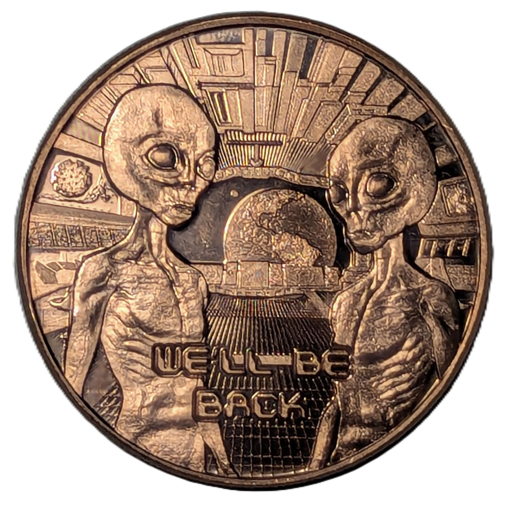 Aliens We'll Be Back 1 oz Copper Round