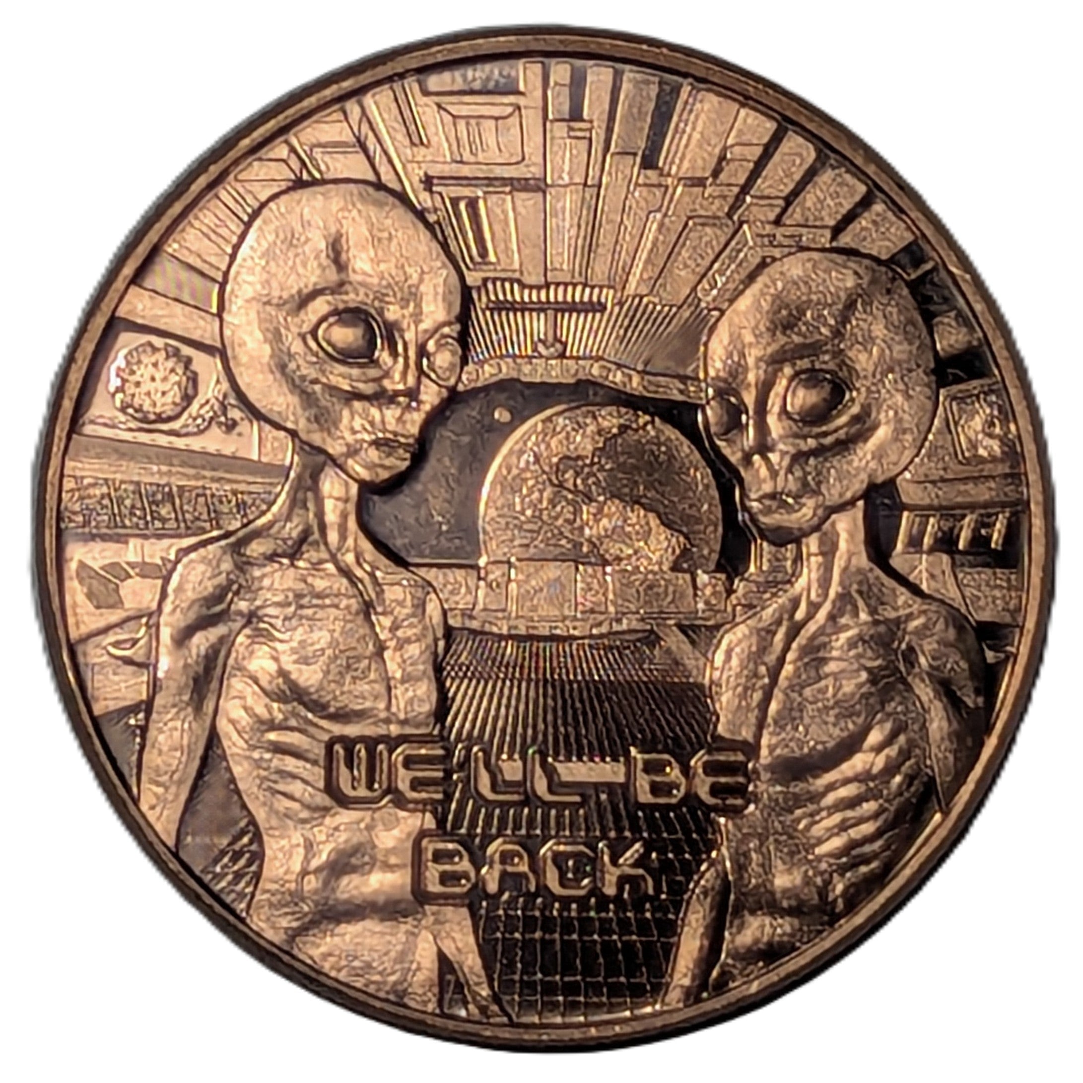 Aliens We'll Be Back 1 oz Copper Round