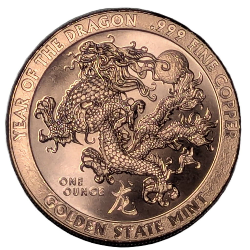 Year of the Dragon 1 oz Copper Round