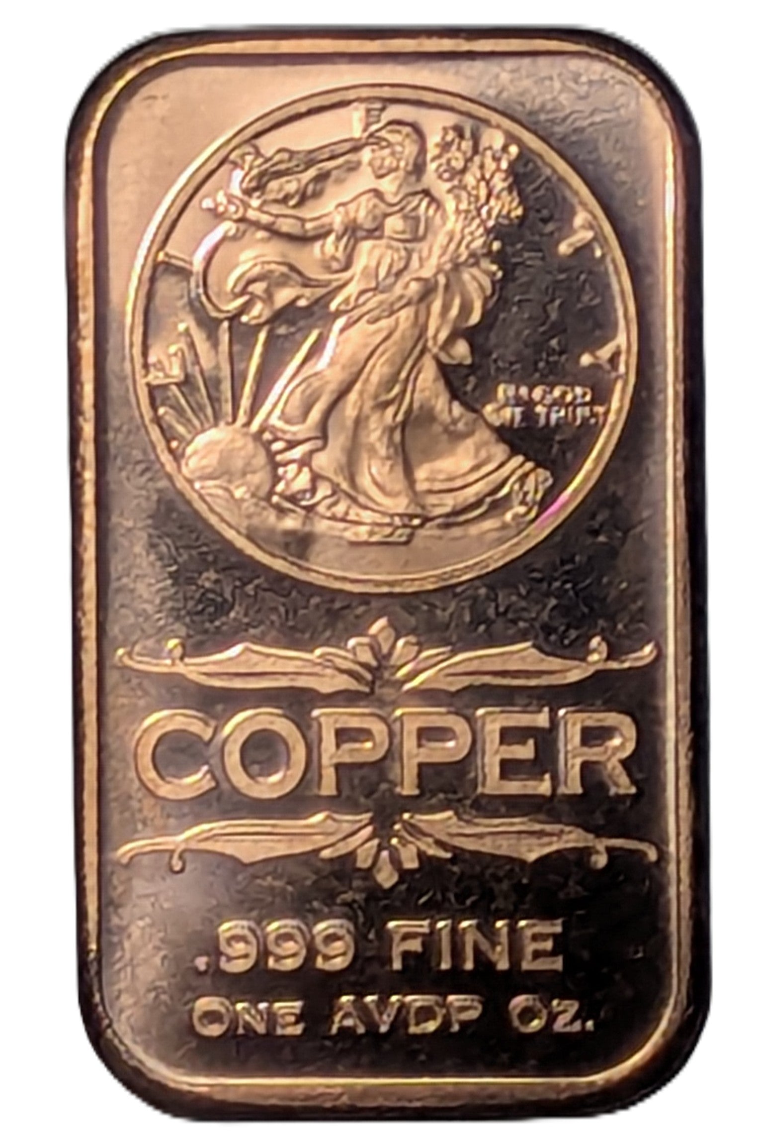 Walking Liberty 1 oz Copper Bar