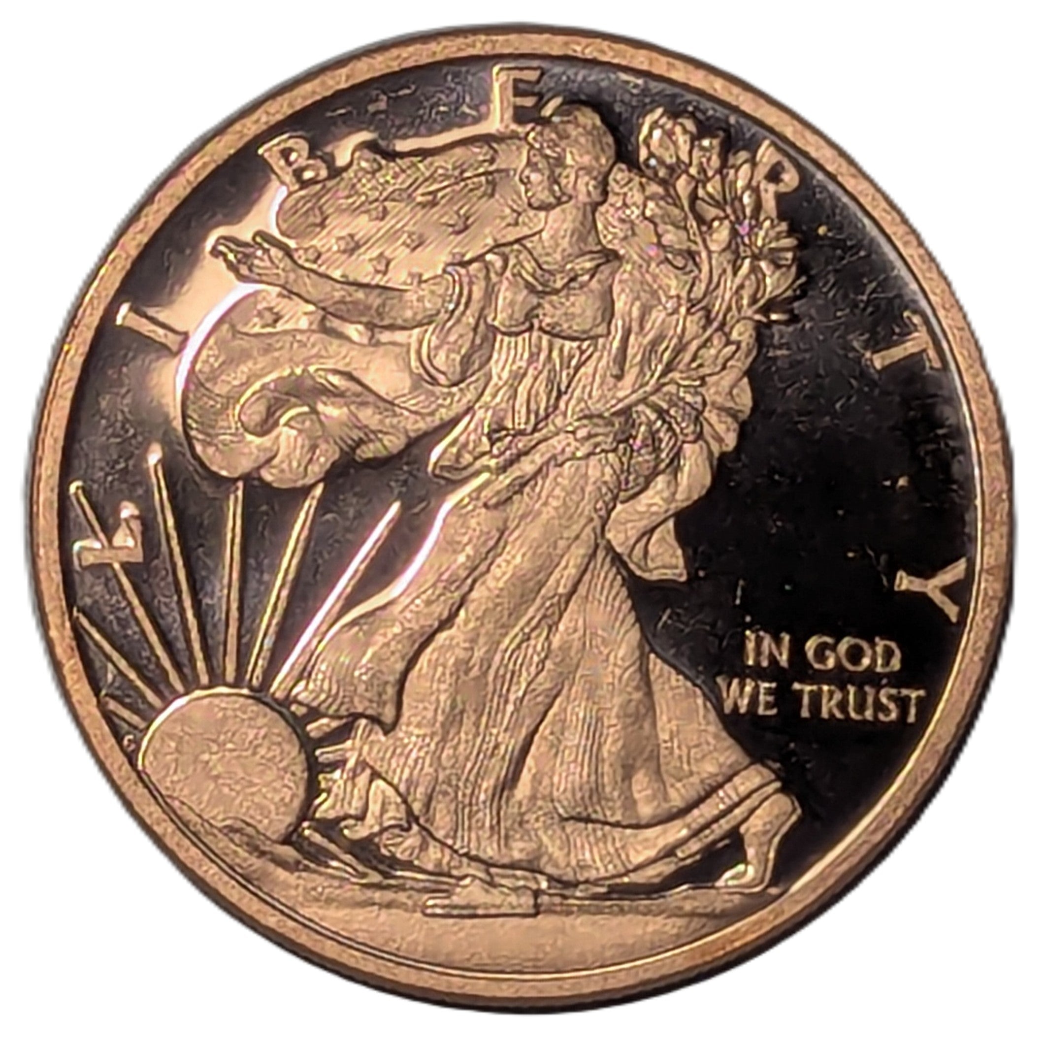 Walking Liberty 1 oz Copper Round