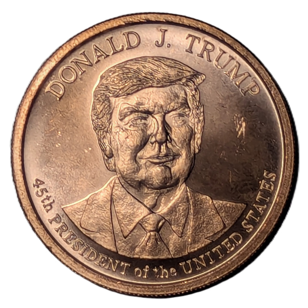 Donald Trump 45th President Portrait 1 oz Copper Round