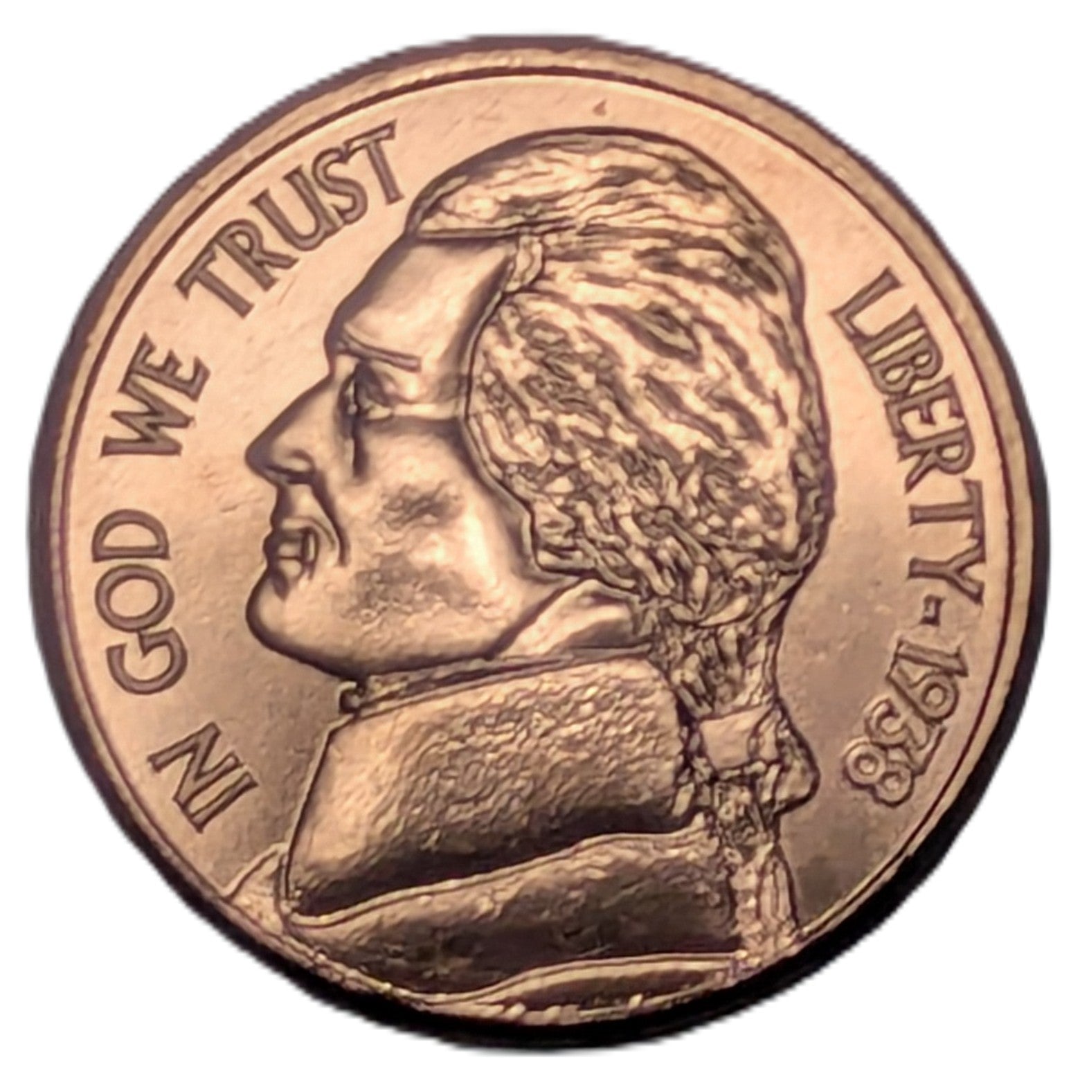 Jefferson Nickel 1 oz Copper Round