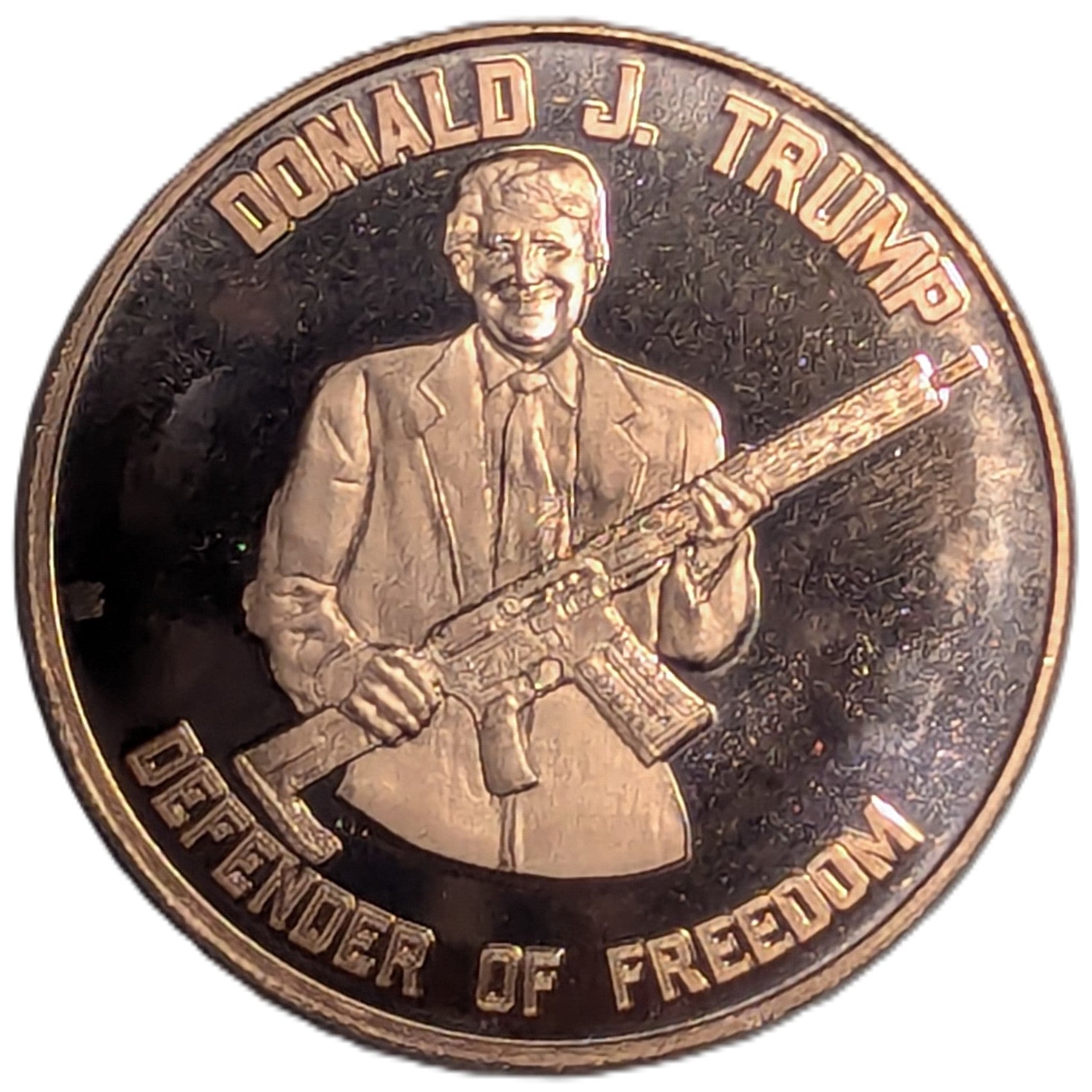 Presidential Memorabilia 1 oz Copper Round – Trump Defender of Freedom
