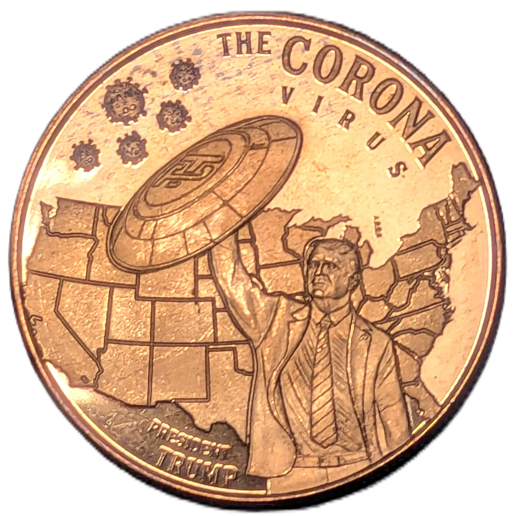 Presidential Memorabilia 1 oz Copper Round – The Corona Virus - COVID Shield