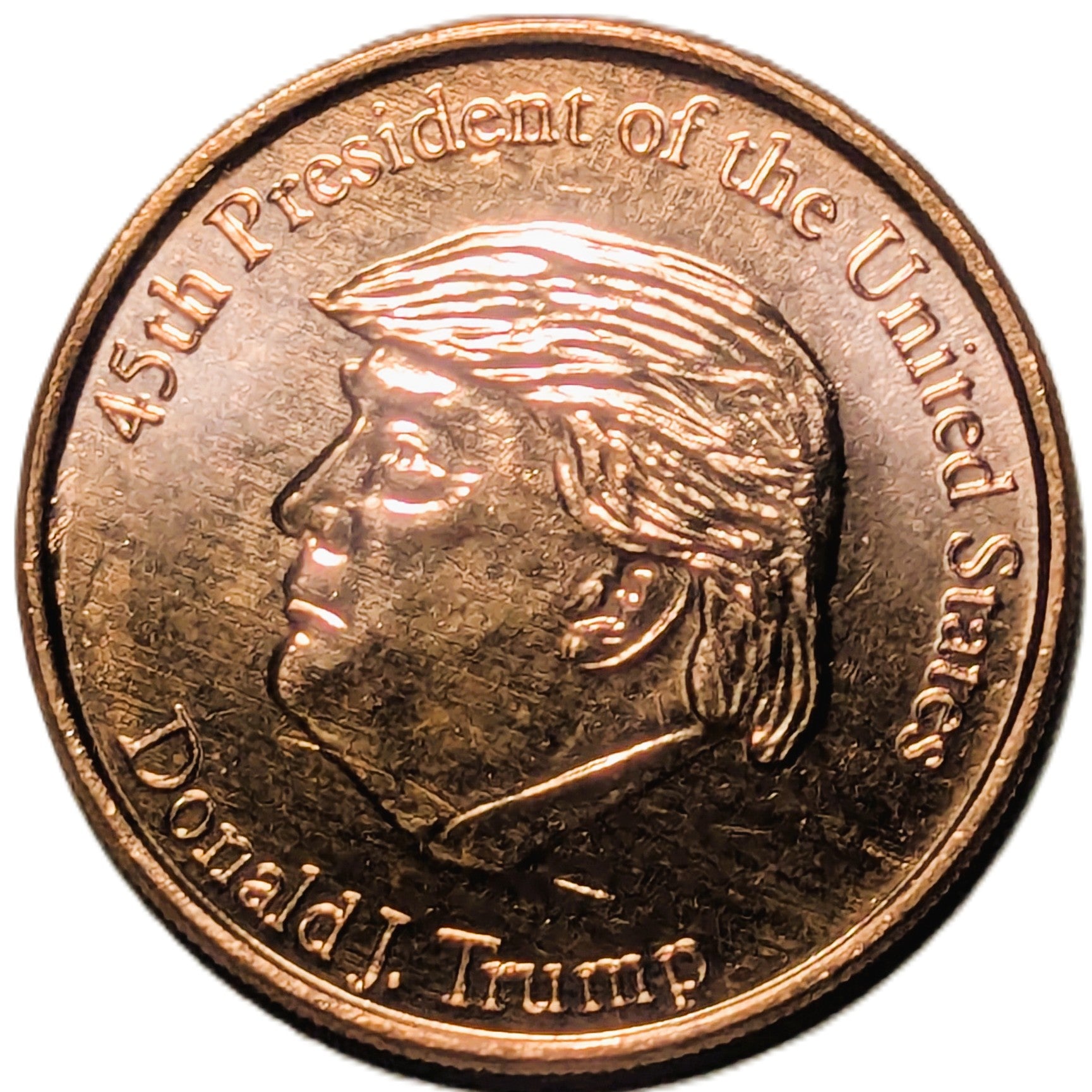 Presidential Memorabilia 1 oz Copper Round – Side Profile of Donald J. Trump