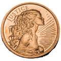 Justice 1 oz Copper Round – Silver Shield Collection