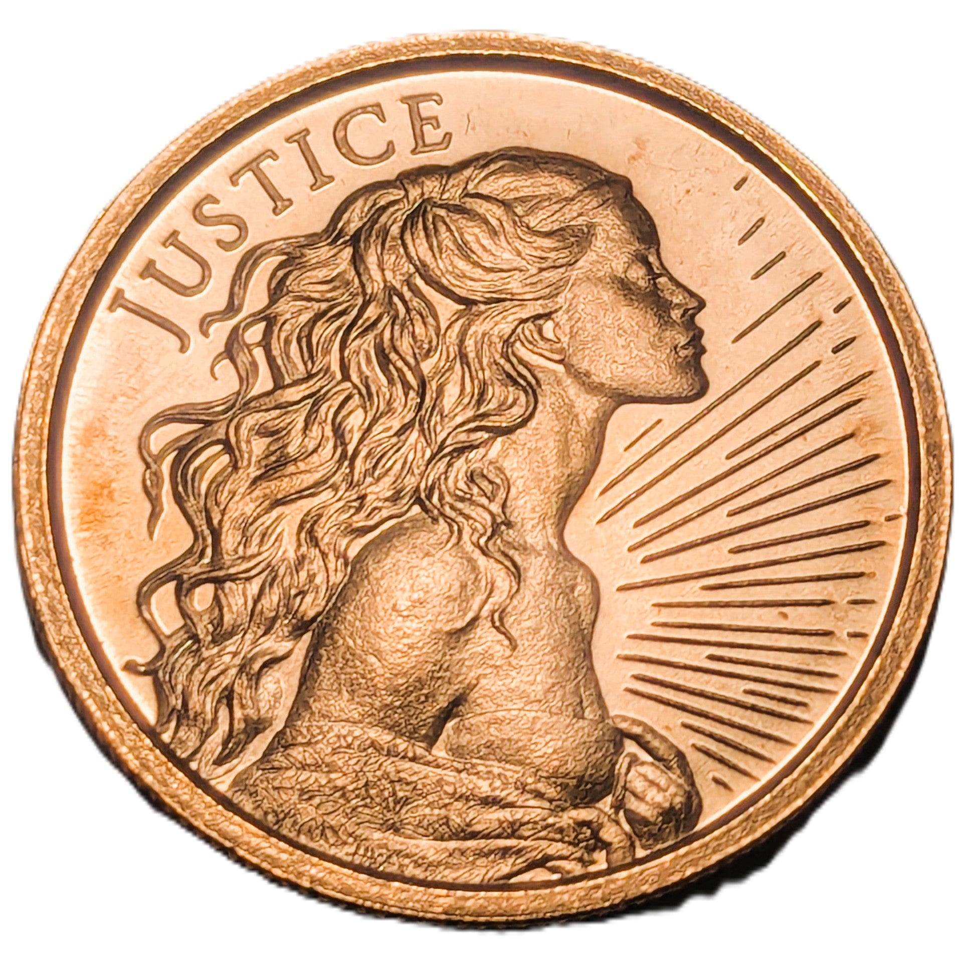 Justice 1 oz Copper Round – Silver Shield Collection
