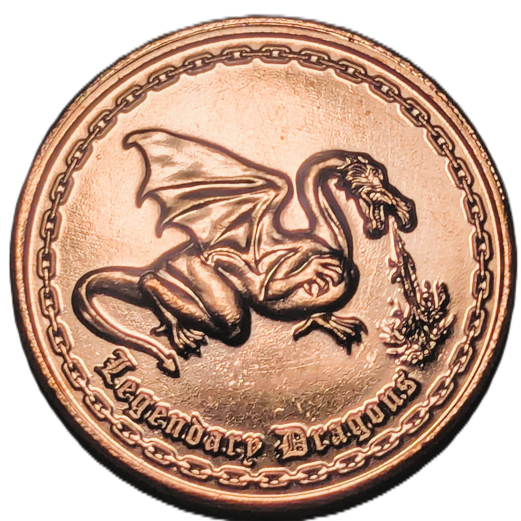 Legendary Dragon 1 oz Copper Round