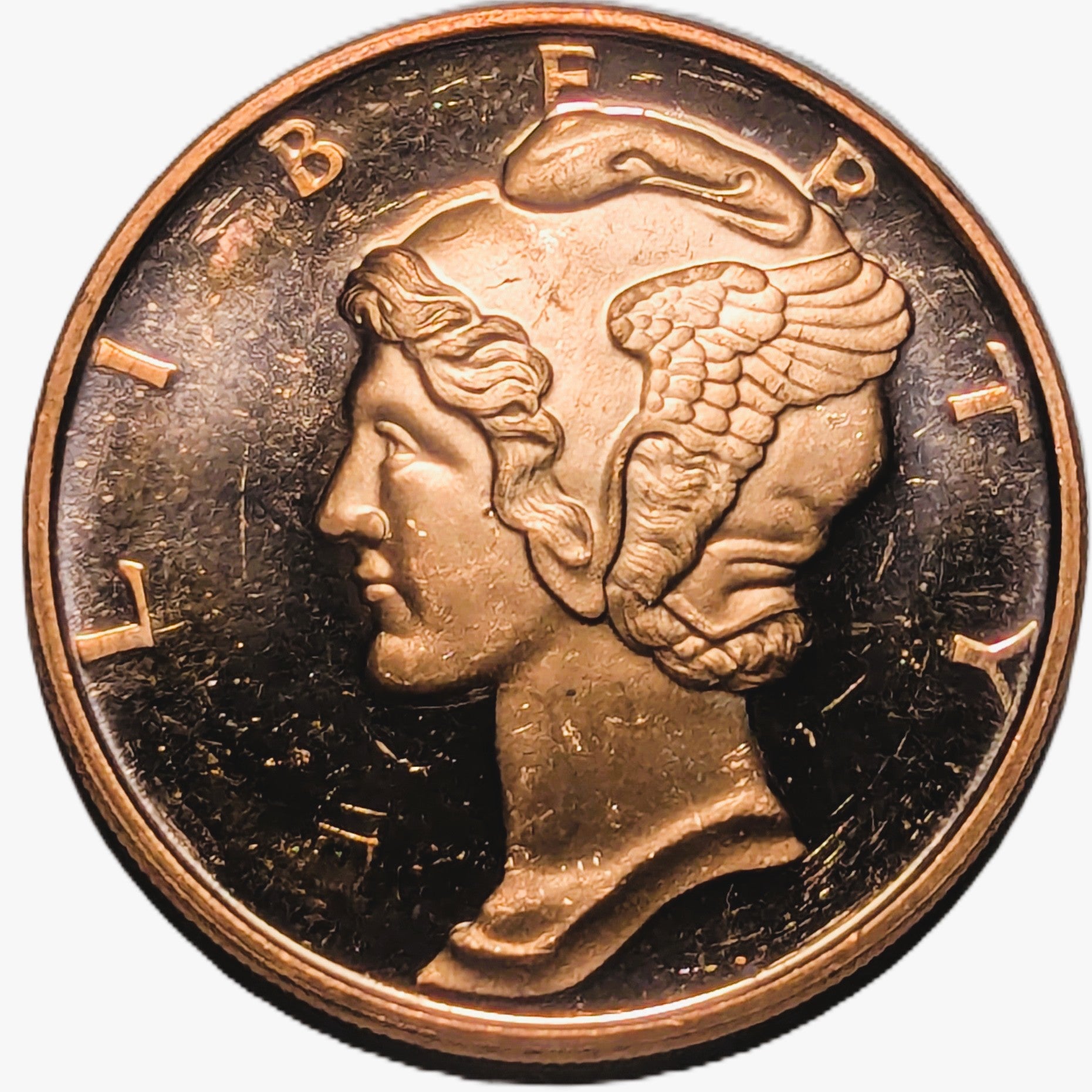 1 oz Copper Round – Winged Liberty Head Dime