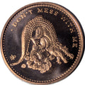 1 oz Copper Round – Don't Mess With Me Alligator