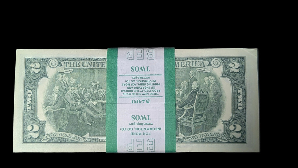 100 Consecutive 2017A BEP $2 bills 23650101-23650200 Shipping Included