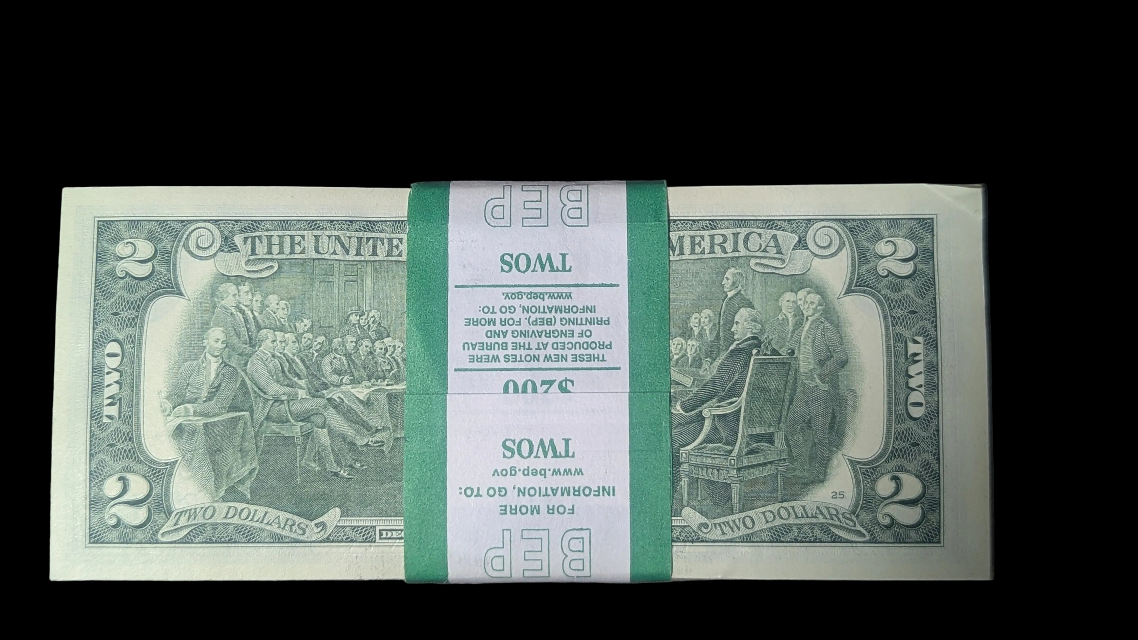 100 Consecutive 2017A BEP $2 bills 23650101-23650200 Shipping Included