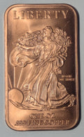 1 oz Copper Bar Walking Liberty & American Eagle