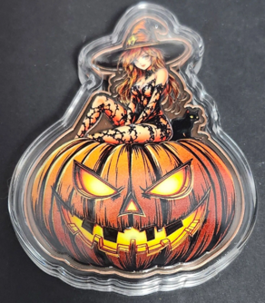 3 oz Copper Witch Pumpkin with Acrylic Case