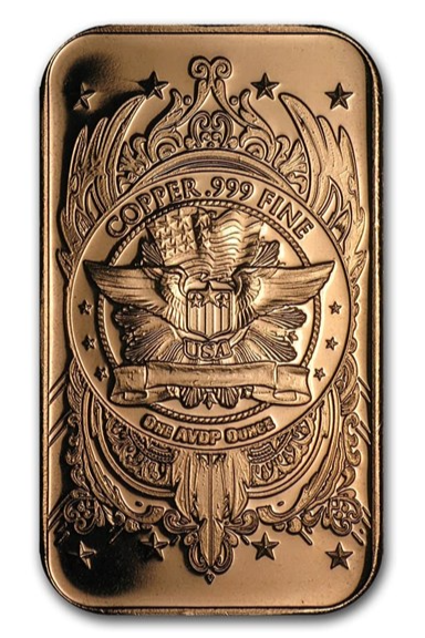 Walking Liberty 1 oz Copper Bar