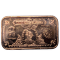 1899 $2 "Porthole" Silver Certificate Note 1 oz Copper Bar