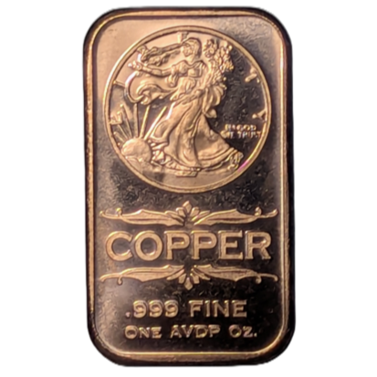 Walking Liberty 1 oz Copper Bar