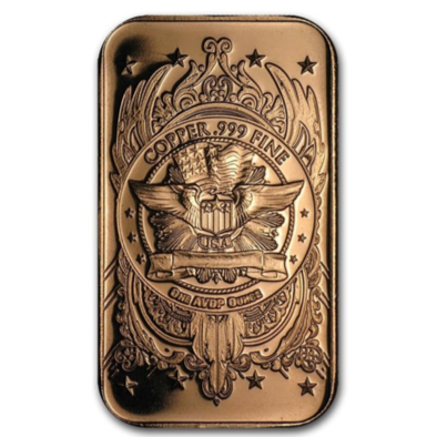 Indian Head 1 oz Copper Bar