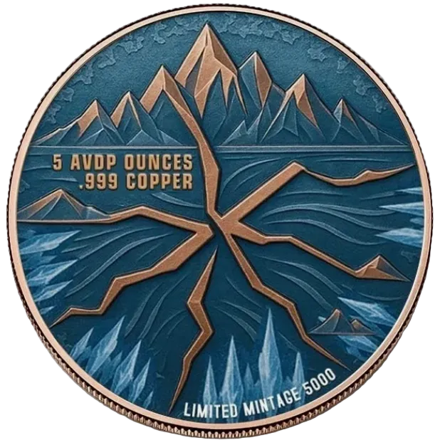 5 oz Copper Winters Embrace Limited Edition with Acrylic Case