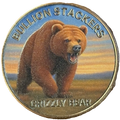 1 oz Colorized Copper Round - Bullion Stackers Grizzly Bear