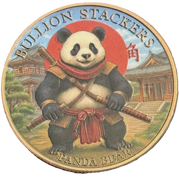 1 oz Colorized Copper Round - Bullion Stackers Panda Bear