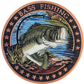 1 oz Colorized Copper Round - Bass Fishing