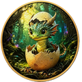 5 oz Copper Adorable Hatching Baby Dragon