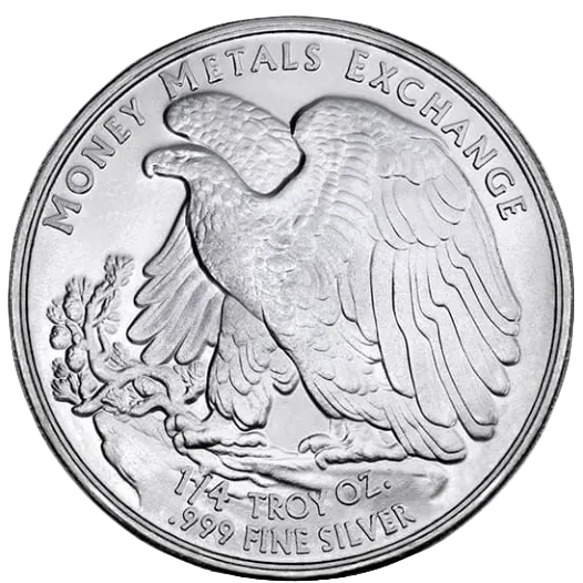 1/4 Troy Ounce .999 Fine Silver Walking Liberty Round